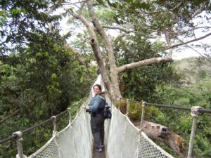 Sheridan on canopy walk