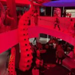 Scarlet decorated ship interior