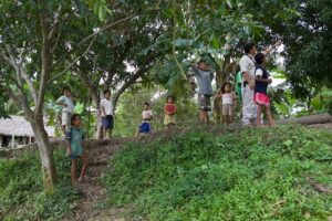 Village children on the banks of the Amazon River
