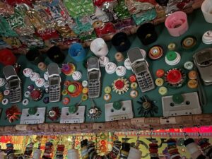 Trash themed exhibit in Meow Wolf