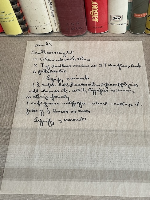 Recipe from Georgia O'Keeffe