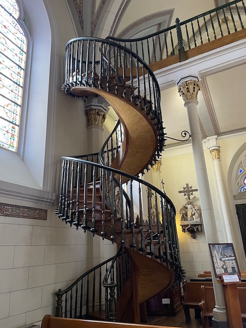 Miraculous Stairway in Loretto Chapel in Santa Fe